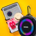TESLA Sound BS60 - kabelloser, wasserfester Bluetooth-Lautsprecher (Farbe: Grau)