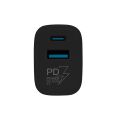 TESLA Power Charger T220 - Dual-Schnellladegerät 25 W PD 3.0/PPS (schwarz)