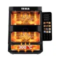 TESLA AirCook TrioZone Q636 XXL - multifunktionale digitale Heißluftfritteuse mit drei Zonen