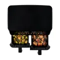 TESLA AirCook DualZone Q787 XXL Deluxe - multifunktionale digitale Heißluftfritteuse mit zwei Kochzonen