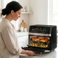 TESLA AirCook DualZone Q787 XXL Deluxe - multifunktionale digitale Heißluftfritteuse mit zwei Kochzonen
