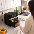 TESLA AirCook DualZone Q787 XXL Deluxe - multifunktionale digitale Heißluftfritteuse mit zwei Kochzonen