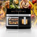 TESLA AirCook DualZone Q787 XXL Deluxe - multifunktionale digitale Heißluftfritteuse mit zwei Kochzonen