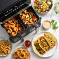 TESLA AirCook DualZone Q787 XXL Deluxe - multifunktionale digitale Heißluftfritteuse mit zwei Kochzonen