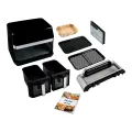 TESLA AirCook DualZone Q787 XXL Deluxe - multifunktionale digitale Heißluftfritteuse mit zwei Kochzonen