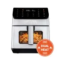 TESLA AirCook DualHeat QD65 XXL - multifunktionale digitale Heißluftfritteuse mit Dual-Heizung