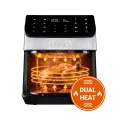 TESLA AirCook DualHeat QD65 XXL - multifunktionale digitale Heißluftfritteuse mit Dual-Heizung