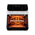 TESLA AirCook DualHeat QD65 XXL - multifunktionale digitale Heißluftfritteuse mit Dual-Heizung