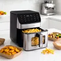 TESLA AirCook DualHeat QD65 XXL - multifunktionale digitale Heißluftfritteuse mit Dual-Heizung