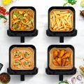 TESLA AirCook DualHeat QD65 XXL - multifunktionale digitale Heißluftfritteuse mit Dual-Heizung