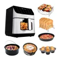 TESLA AirCook DualHeat QD65 XXL - multifunktionale digitale Heißluftfritteuse mit Dual-Heizung