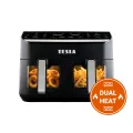 TESLA AirCook DualHeat QD464 XXL - multifunktionale digitale Heißluftfritteuse mit Dual-Heizung