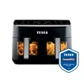 TESLA AirCook DualHeat QD464 XXL - multifunktionale digitale Heißluftfritteuse mit Dual-Heizung