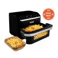 TESLA AirCook DualHeat QD575 XXL - multifunktionale digitale Heißluftfritteuse mit Dual-Heizung