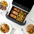 TESLA AirCook DualHeat QD575 XXL - multifunktionale digitale Heißluftfritteuse mit Dual-Heizung