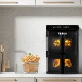 TESLA AirCook DualZone Q670 XXL - multifunktionale digitale Heißluftfritteuse mit zwei Kochzonen