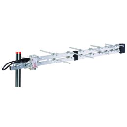 TESLA TE‒2800 PW - Außenantenne für DVB-T2-Signale, 470-790 MHz, 9 dBi, aktiver Verstärker, Montageset