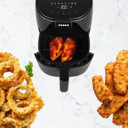 TESLA AirCook Q40 - multifunktionale digitale Heißluftfritteuse (Farbe: Schwarz)