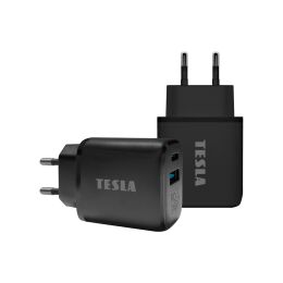 TESLA Power Charger T220 - Dual-Schnellladegerät 25 W PD 3.0/PPS (schwarz)