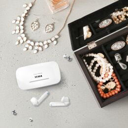 TESLA Sound EB20 - kabellose Bluetooth-Kopfhörer (Luxury White)