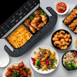 TESLA AirCook DualHeat QD575 XXL - multifunktionale digitale Heißluftfritteuse mit Dual-Heizung