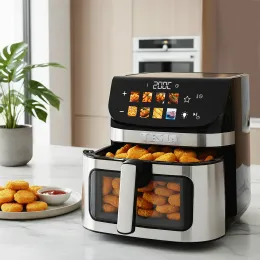 TESLA AirCook DualHeat QD73 XXL - multifunktionale digitale Heißluftfritteuse