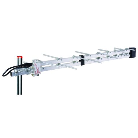 TESLA TE‒2800 PW - Außenantenne für DVB-T2-Signale, 470-790 MHz, 9 dBi, aktiver Verstärker, Montageset